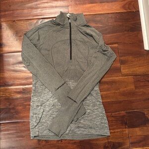 Lululemon Athletica Charcoal Quarter-Zip Pullover